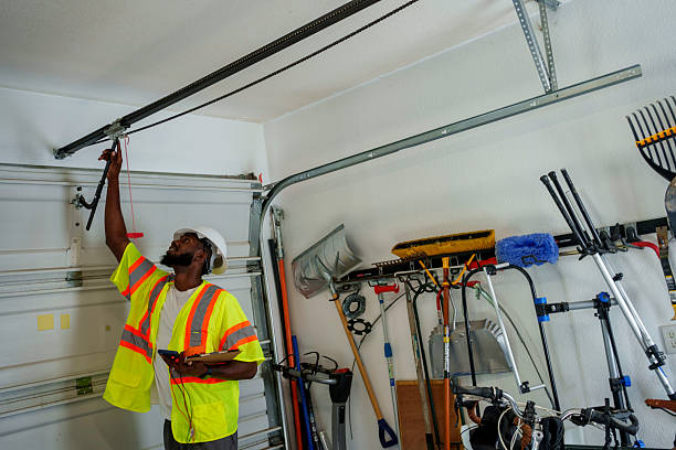 Professional Garage Door Panel Replacement technician working in De Baca County County, NM
